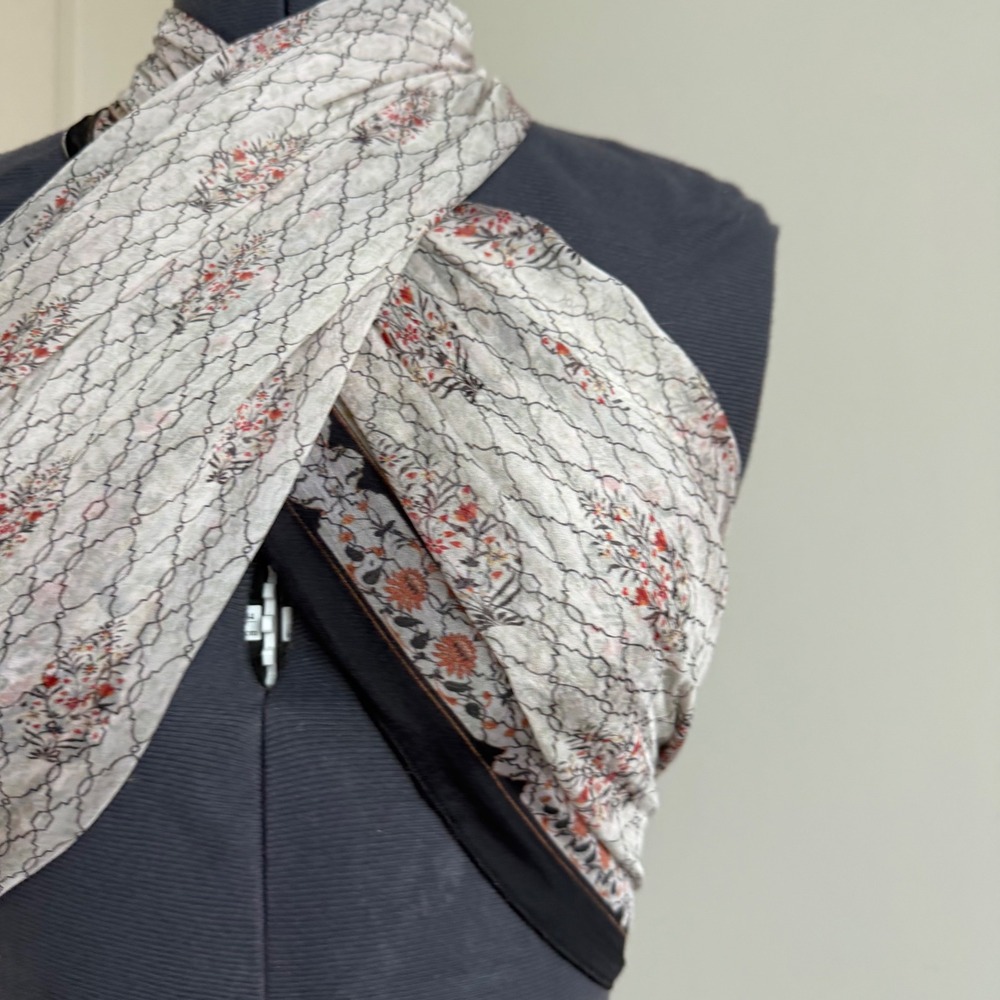Vintage Oversized Boho Floral Print Scarf